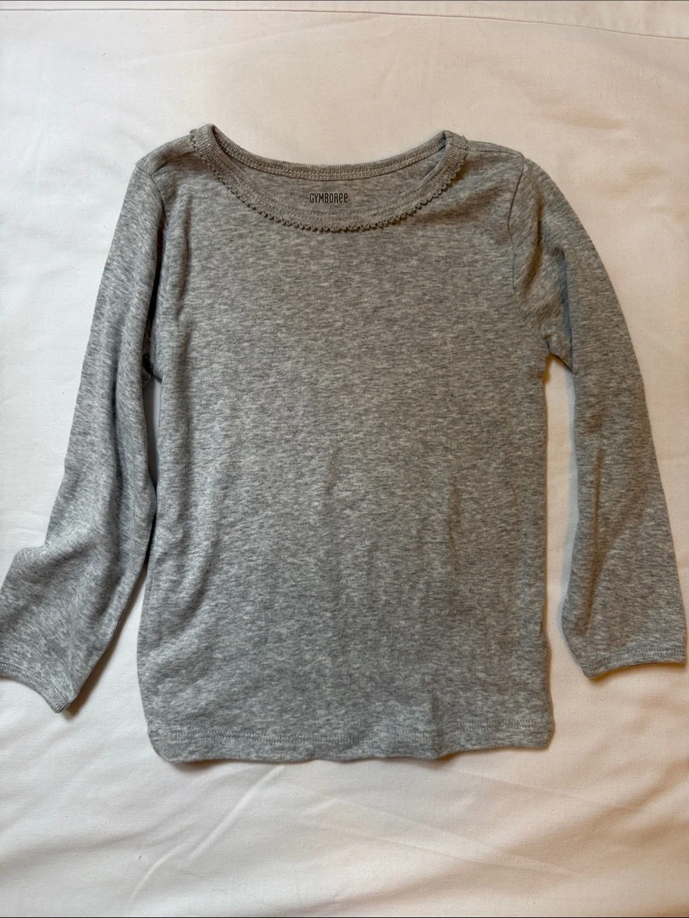Gymboree Heather Gray Girls' Long Sleeve Crew Top